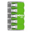 WAGO - Boite de 25 bornes d'installation 221 Green Range Wago - 5 conducteurs 4mm² - à leviers souple & rigide - vignette