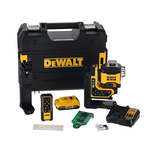 DEWALT - Niveau laser multilignes 3 x 360° avec faisceau vert et télécommande - Livré en coffret T-STAK -  - DCLE34035D1-QW - large
