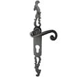 SECURY-T - Poignées de porte fer forgé COQ 330x36mm vieil argent à saillie rehaussée Trou de cylindre i 330X36 mm - vignette