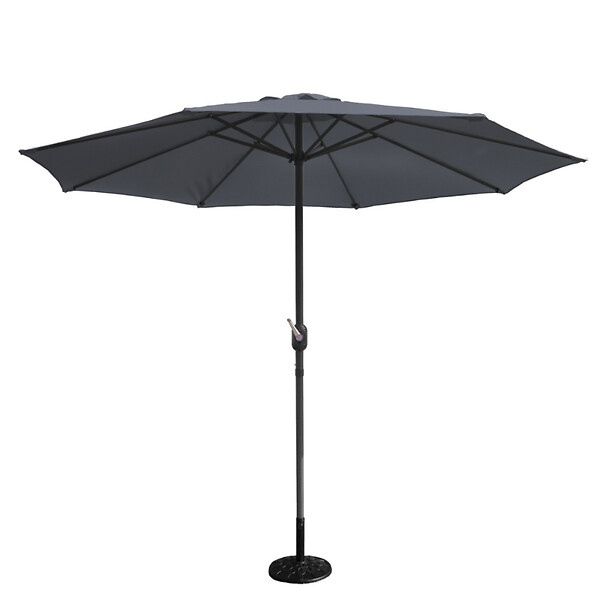 CONCEPT USINE - Parasol  gris droit rond 2,7 x 2,7 m FIGARI - large