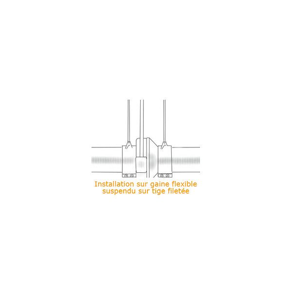 LINDAB - Collier manchette de raccordement anti vibratiles pour ventilateur de conduit - Diamètre (mm): 100 - large