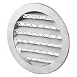 BLAUBERG - Grille aération extérieure circulaire pare-pluie aluminium prise ou rejet d'air en façade - Diamètre (mm): 160 - vignette
