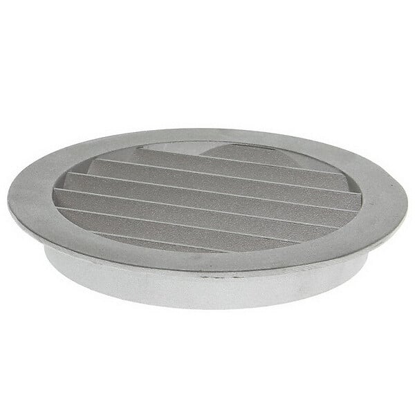 BLAUBERG - Grille aération extérieure circulaire pare-pluie aluminium prise ou rejet d'air en façade - Diamètre (mm): 160 - large