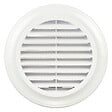 BLAUBERG - Grille aération ronde plastique blanc à ailettes inclinées DECOR avec moustiquaire - Diamètre (mm): 125 - vignette