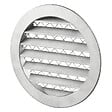 BLAUBERG - Grille aération extérieure circulaire pare-pluie aluminium prise ou rejet d'air en façade - Diamètre (mm): 100 - vignette