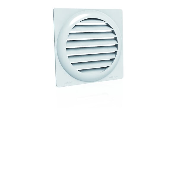 ANJOS - Grille ventilation de façade plastique blanc à auvents ANJOS GAE - Diamètre (mm): 160 - large