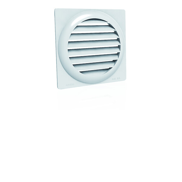 ANJOS - Grille ventilation de façade plastique blanc à auvents ANJOS GAE - Diamètre (mm): 125 - large