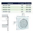 ANJOS - Grille ventilation de façade plastique blanc à auvents ANJOS GAE - Diamètre (mm): 125 - vignette