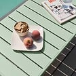 OVIALA - Table basse de jardin acier vert sauge 90 x 50 cm - Palavas - vignette