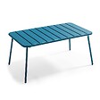 OVIALA - Table basse de jardin acier bleu pacific - Palavas - vignette