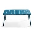 OVIALA - Table basse de jardin acier bleu pacific - Palavas - vignette