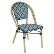 OVIALA - Chaise de terrasse style bistrot parisien en aluminium vert foncé - Concorde - vignette