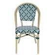 OVIALA - Chaise de terrasse style bistrot parisien en aluminium vert foncé - Concorde - vignette