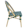 OVIALA - Chaise de terrasse style bistrot parisien en aluminium vert foncé - Concorde - vignette
