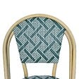 OVIALA - Chaise de terrasse style bistrot parisien en aluminium vert foncé - Concorde - vignette