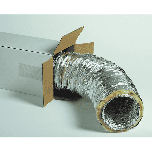 ACOMAT - Gaine flexible aluminium isolé phonique M0/M1 laine de verre ép.25 mm 10 mètres - Diamètre (mm): 200 - large