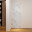 AICA SANITAIRE - Panneau de douche mural effet marbre blanc 120x210cm installation en angle pour le douche à l'italienne - vignette