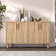 CONCEPT USINE - Buffet 4 portes aspect bois design graphique120x73cm VINCI - vignette