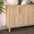 CONCEPT USINE - Buffet 4 portes aspect bois design graphique120x73cm VINCI - vignette