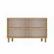 CONCEPT USINE - Buffet 4 portes aspect bois design graphique120x73cm VINCI - vignette