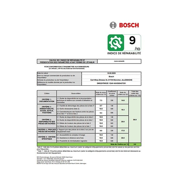 BOSCH - lave-vaisselle 60cm 13couverts 46db blanc - SMS2HTW02E - large