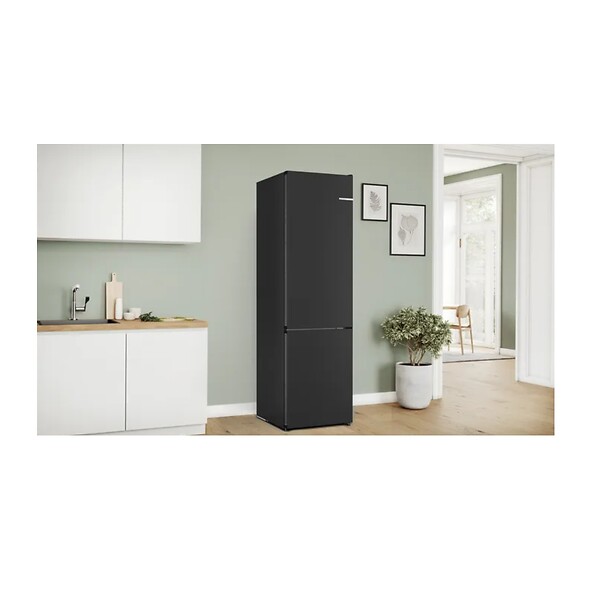 BOSCH - réfrigérateur combiné 60cm 363l acier brossé noir - KGN392XCF - large