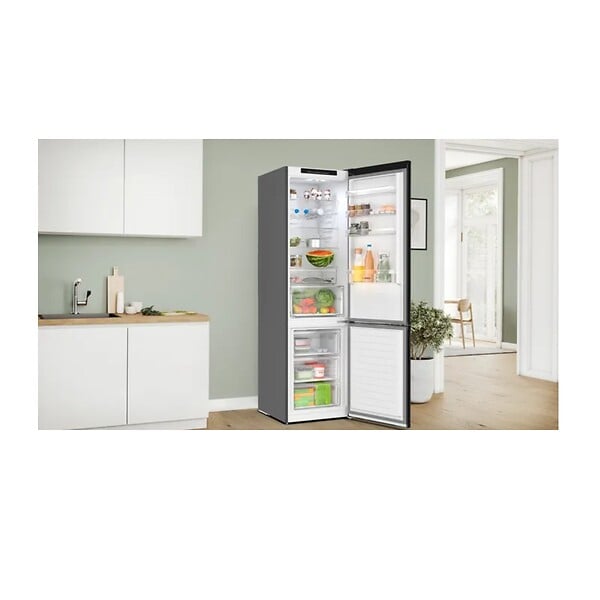 BOSCH - réfrigérateur combiné 60cm 363l acier brossé noir - KGN392XCF - large