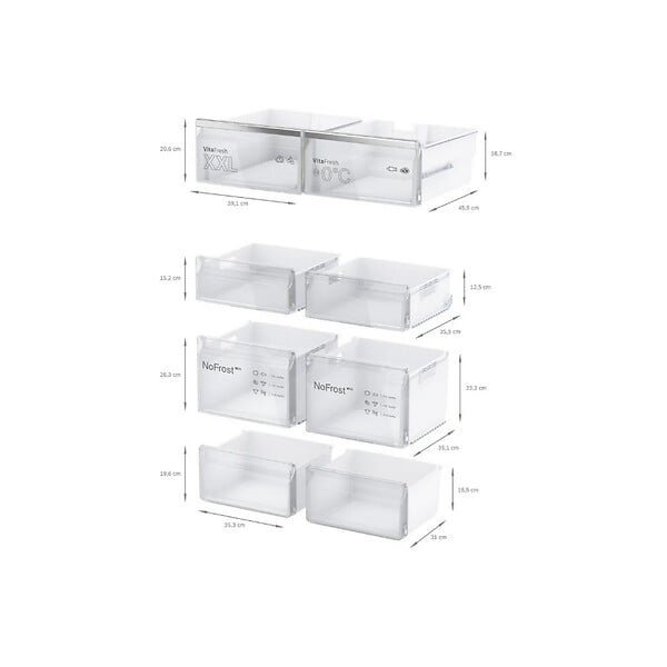 BOSCH - réfrigérateur américain 90.5cm 605l no frost - KFN96AXEA - large