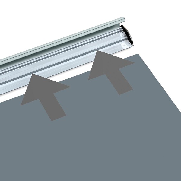 ARTITEQ - Kit accrochage Plafond Porte affiche Poster-Snap + Top rail (+ visserie) + fils et crochets 100 cm - large