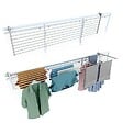 FOXYDRY - Étendoir balcon pliable et inclinable anti-rouille – blanc – 162x63x8 cm - FOXYDRY DUO - vignette