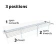 FOXYDRY - Étendoir balcon pliable et inclinable anti-rouille – blanc – 162x63x8 cm - FOXYDRY DUO - vignette