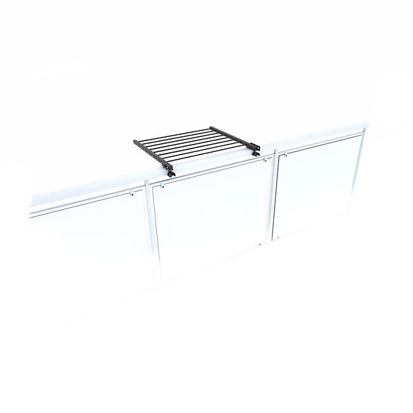 FOXYDRY - Étendoir balcon pliable et inclinable aluminium résistant – antracite – 62x63x8 cm - FOXYDRY DUO - large