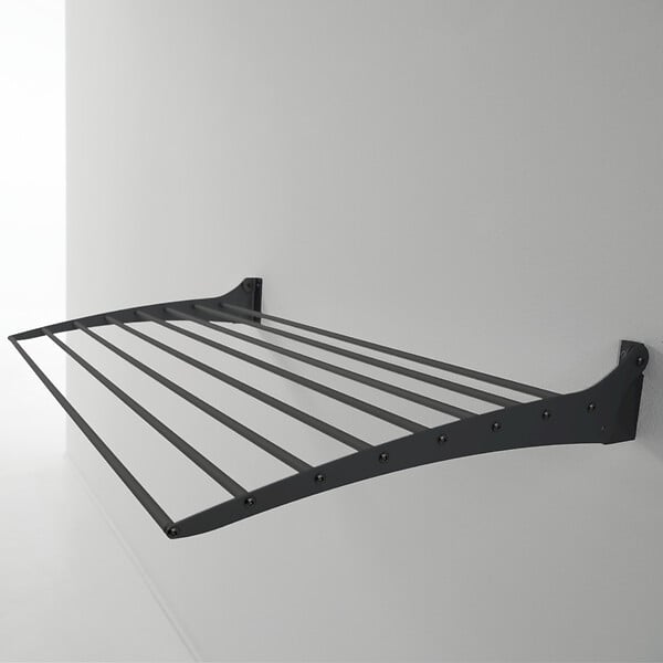 FOXYDRY - Étendoir à linge mural étendoir mural repliable – noir – 82x50x10 cm - FOXYDRY Fold Down 80 - large