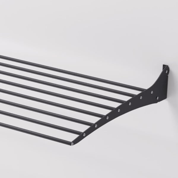FOXYDRY - Étendoir à linge mural étendoir mural repliable – noir – 82x50x10 cm - FOXYDRY Fold Down 80 - large