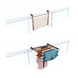 FOXYDRY - Étendoir balcon pliable et inclinable aluminium résistant – corten – 62x63x8 cm - FOXYDRY DUO - vignette