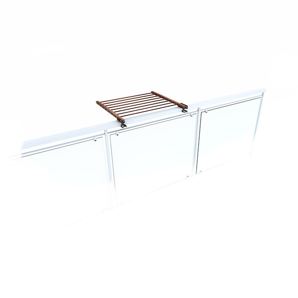 FOXYDRY - Étendoir balcon pliable et inclinable aluminium résistant – corten – 62x63x8 cm - FOXYDRY DUO - large
