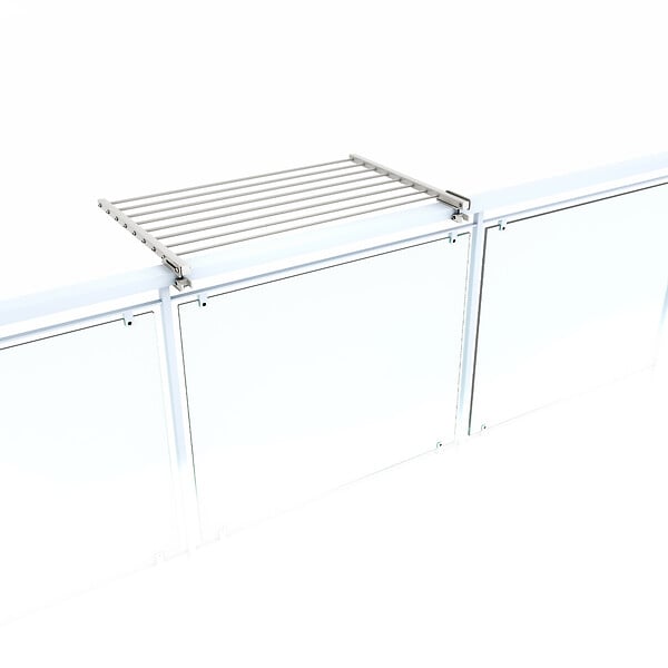 FOXYDRY - Étendoir balcon pliable et inclinable anti-rouille – blanc – 82x63x8 cm - FOXYDRY DUO - large