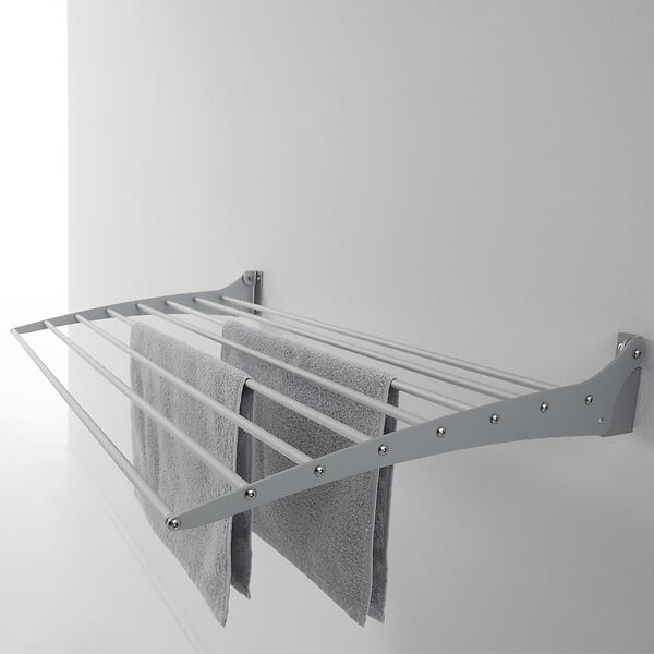 FOXYDRY - Étendoir à linge mural étendoir mural repliable – gris – 60x50x10 cm - FOXYDRY Fold Down 60 - large