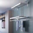 FOXYDRY - Étendoir électrique mur ou plafond en aluminium résistant – gris – 122x52x70 cm - FOXYDRY PRO 120 - vignette