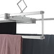 FOXYDRY - Étendoir électrique mur ou plafond en aluminium résistant – gris – 122x52x70 cm - FOXYDRY PRO 120 - vignette