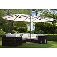 CONCEPT USINE - Parasol double  ecru droit ovale 2,7 x 4,6 m VENICE - vignette