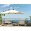 CONCEPT USINE - Parasol  ecru déporté carré 3 x 3 m led SOLENZARA - vignette