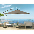 CONCEPT USINE - Parasol  gris déporté carré 3 x 3 m led SOLENZARA - vignette