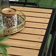 OUTSUNNY - Desserte de jardin chariot pour plancha barbecue en bois et métal avec 2 étagères et 3 crochets - 107 x 65 x 80 cm noir naturel - vignette