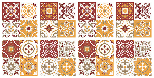 VINYL WAY - Lot de 8 carreaux adhésifs 20x20 cm- LEANA - 57841 - large