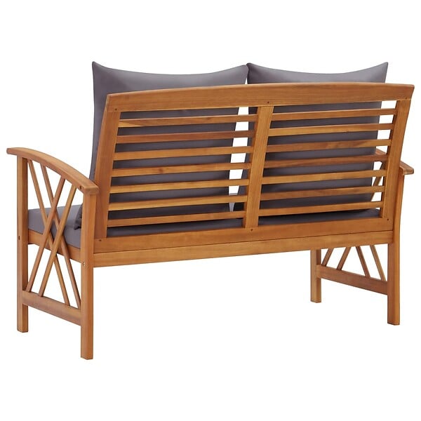 VIDAXL - vidaXL Banc de jardin avec coussins 119 cm Bois solide d'acacia - large