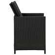 VIDAXL - vidaXL Chaises de jardin avec coussins lot de 4 Résine tressée Noir - vignette