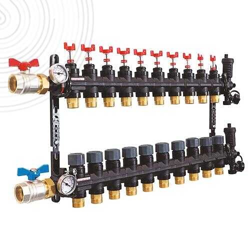 SOMATHERM FOR YOU - Collecteur Polymere pour plancher chauffant - 10 circuits - large