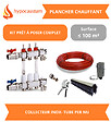 HYPOCAUSTUM - Kit plancher chauffant hydraulique 100 m² - Tube PER - Collecteur Inox - vignette