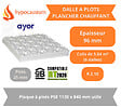 SOMATHERM FOR YOU - Dalle à plots pour Plancher chauffant 1120x840 mm Epaisseur 96 mm (71 isolant + 25 plots) R2.10 Paquet de 5.64 m² - vignette